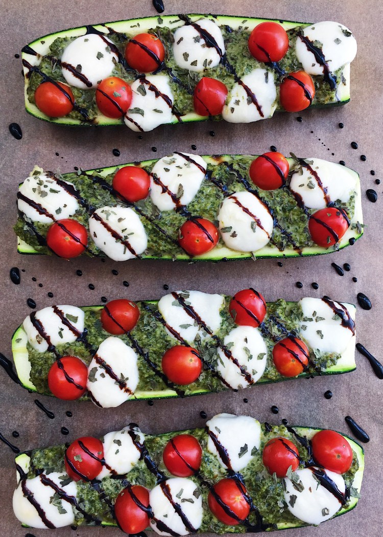 Caprese-Zucchini-Boats